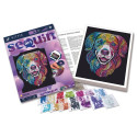 KITFIX DIY set Sequin Art Purple Harlequin Hound