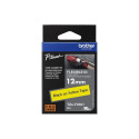 Ribbon, black on yellow, 12 mm