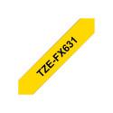 Ribbon, black on yellow, 12 mm