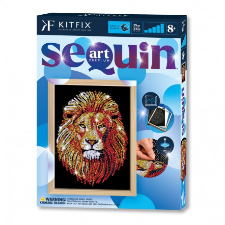 KITFIX DIY set Sequin Art Blue Premium Lion