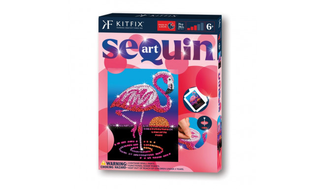 KITFIX DIY set Sequin Art Red Frankie the Flamingo