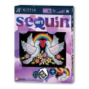 KITFIX Amatniecības komplekts Sequin Art Purple spīdumiņu māksla, Cerības dūjas