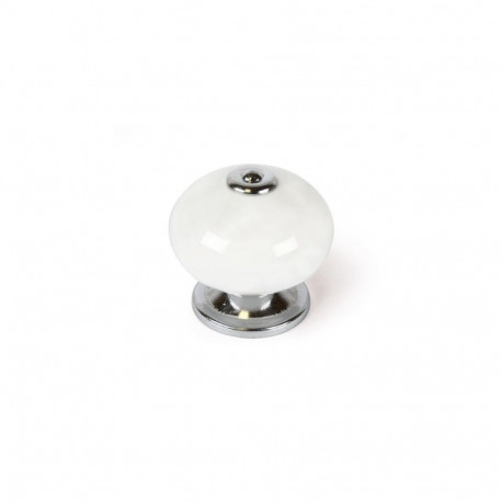 FURNITURE KNOB D40 7-E517.01 WHITE