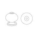 FURNITURE KNOB D40 7-E517.01 WHITE