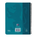 Folder in spiral binding A5+ squared OXFORD Touch cardboard covers turquoise blue 70 sheets