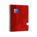 Folder in spiral binding A5+ lined OXFORD Touch cardboard covers red 70 pages