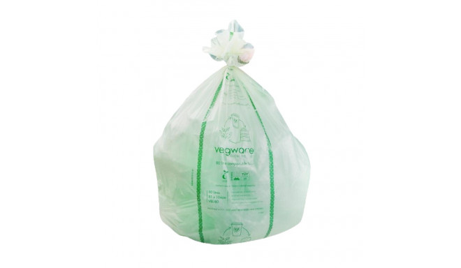 Garbage bag with strings 70L biodegradable 20pcs/roll VEGWARE