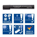 Permanentsete markerite komplekt koonilise otsaga STAEDTLER Lumocolor 352 8 värvi komplekt  KUIVAB K