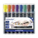 Permanentsete markerite komplekt koonilise otsaga STAEDTLER Lumocolor 352 8 värvi komplekt  KUIVAB K