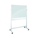 Klaastahvel ratastel 1200x900mm ümber telje pöörlev valge 2x3