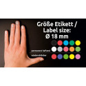Kleebisetikett AVERY Zweckform Q18mm valged 96tk (3170)