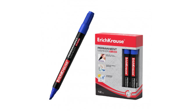 Permanent marker ErichKrause® P-300, color: blue (box 12 pcs.)
