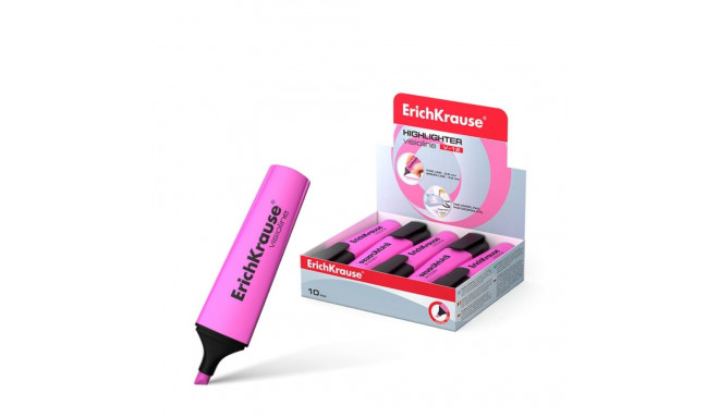 Highlighter  ErichKrause® Visioline V-12, color: pink (box 10 pcs.)