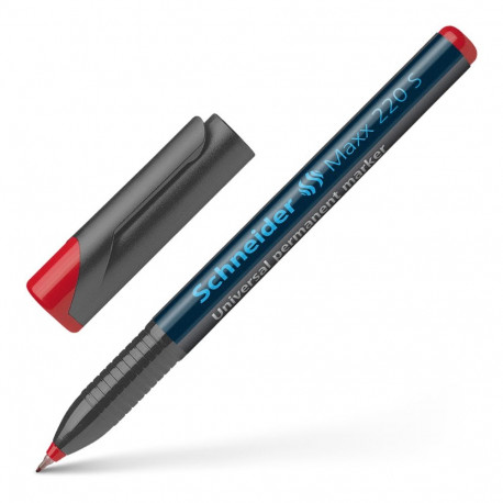 Permanent marker, OHP, 0,4 mm, SCHNEIDER "Maxx 220 S", red