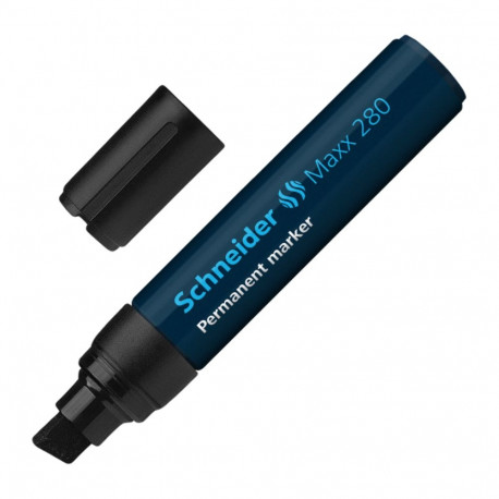 Permanent marker, 4-12 mm, chisel tip, SCHNEIDER "Maxx 280", black