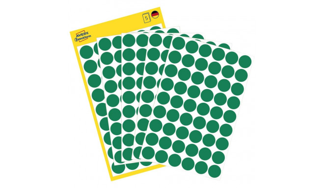 Adhesive label AVERY Zweckform Q12mm green 270 pcs (3143)