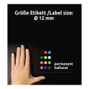 Kleebisetikett AVERY Zweckform Q12mm roheline 270tk (3143)