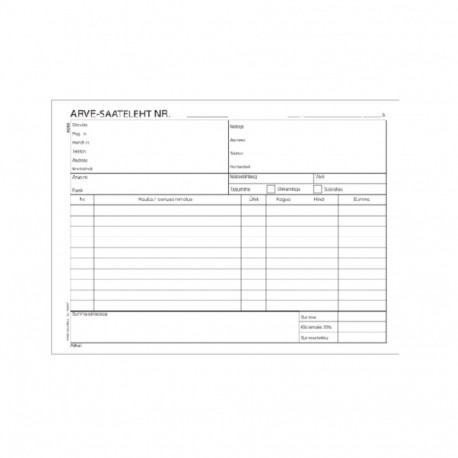 Blankett Arve-saateleht A5 laiuti, 100 lehte isekopeeruv CFB