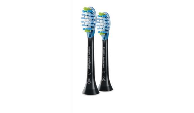 Philips Sonicare C3 Premium Plaque Control Standard zobu sukas uzgalis (2gab) melns HX9042/33