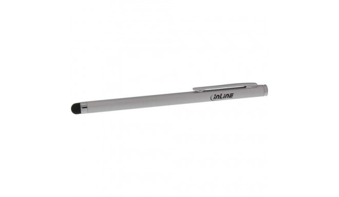 InLine Stylus, Pen for Touchscreens of Smartphone &amp; Tablet, silver