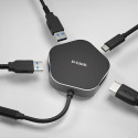 3-Port USB Hub D-Link DUB-M420 Melns/Pelēks Melns/Sudrabains 60 W