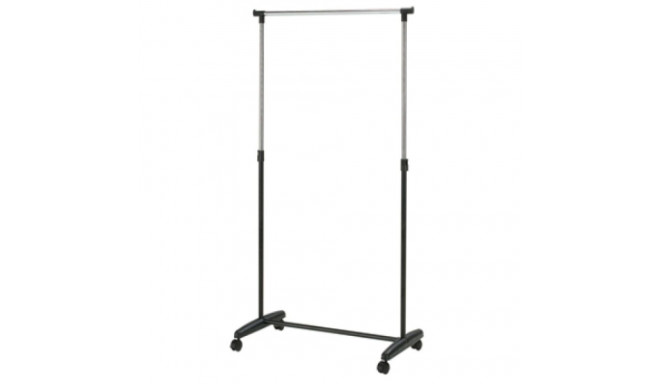 Stange riietele FRED 12981, ratastega / max 10 kg / L-85xK95-160xS-43cm/ must-kroom