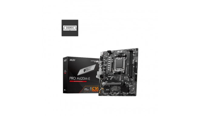 MSI PRO A620M-E motherboard AMD A620 Socket AM5 micro ATX