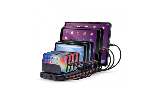 Lindy USB laadimisjaam 96W 10 port