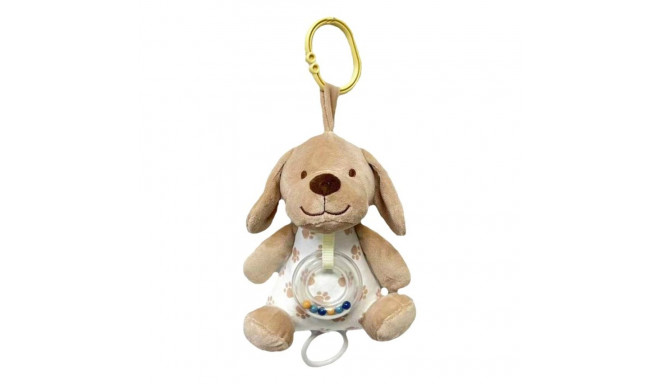 Music box beige dog 18 cm