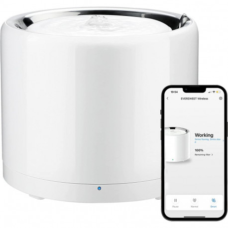 PETKIT | Smart Pet Drinking Fountain | Eversweet 3 Pro (Wireless Pump) | Capacity 1.8 L | Filtering 