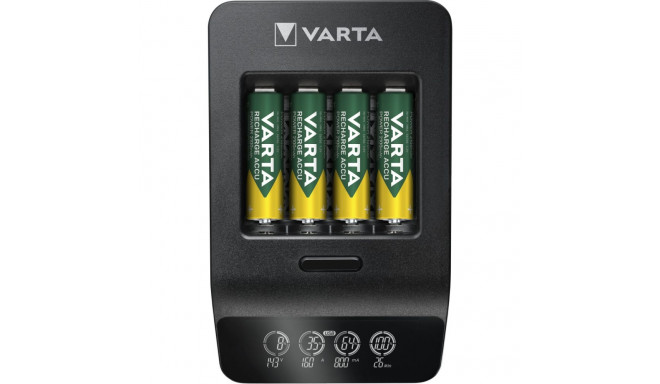 Varta LCD Smart Charger+ -latauslaite ja 4 kpl AA (LR6) 2100 mAh akkuparistoja