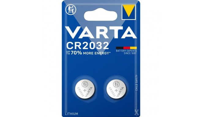 Varta CR2032 patarei, 3 V, 2 tk, liitium