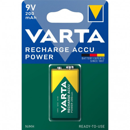 Varta laetav aku, 9V, 200 mAh, NiMH