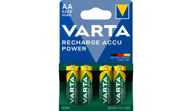 Varta laetavad akud, AA, 2600 mAh, 4 tk, NiMH