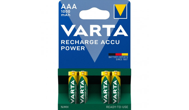 Varta laetavad akud - AAA, 1000 mAh, 4 tk, NiMH