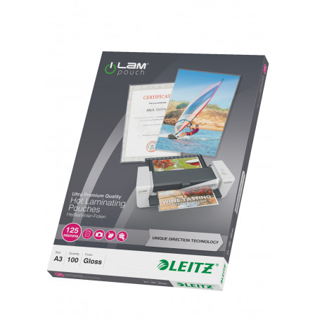 Leitz iLAM UDT A3-laminointitasku, 125mic/100kpl