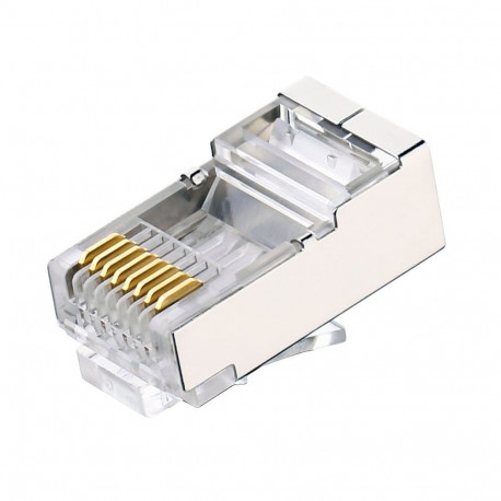 PremiumCord Connector RJ 45 shielded, cat5e, pack of 50pcs