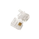 Connector telephone RJ11 6P4C, pack of 10