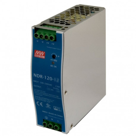 MEAN WELL DIN-SIINI LÜLITUSTOITEALLIKAS NDR-120-48 48V/120W/2.5A