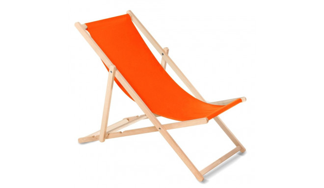 Classic beech deckchair GreenBlue GB183 orange
