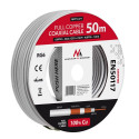 Maclean Coaxial Cable, Satellite Antenna Cable, RG6 1.02CU+4.8FPE+CU/P+32*0.12CU+6.8PVC, 50M, MCTV-4