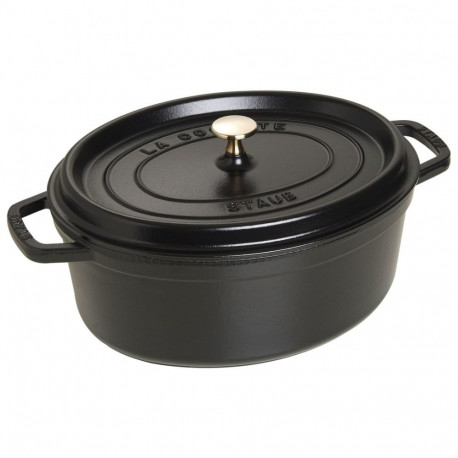 Staub ovaalne malmpott 5.5ltr, must