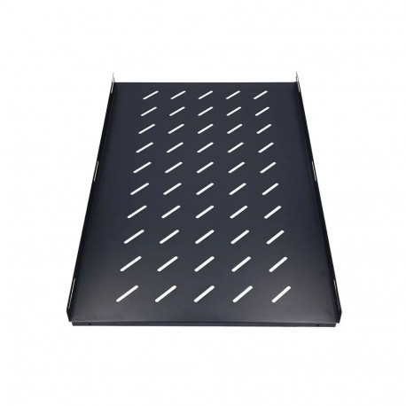 Extralink riiul 1U 750mm 19", 752 x 472mm, punktkinnitusega, 1000mm sügavusega kappidele, must
