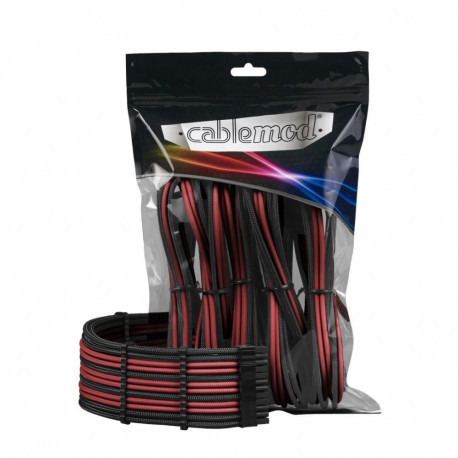 CableMod PRO ModMesh kaablipikenduste komplekt - must/verepunane