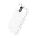 Borofone Power Bank 20000mAh BJ20A Mobile - 2xUSB - with 3 in 1 Micro USB Type C Lightning cable whi