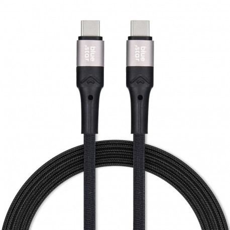 Cable USB C do USB C Blue Star 3A 60W PD QC4.0 with braid 2 m TFK-DC-004 black