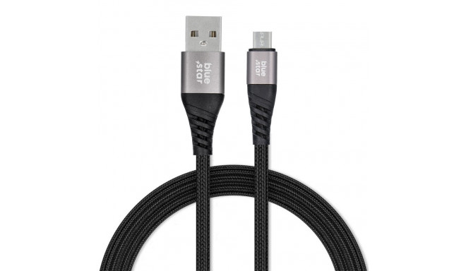 Cable USB A to Micro USB Blue Star 2A with braid 1,2 m TFK-DC-003 black
