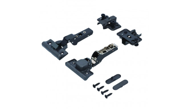 HINGE SET 35 MM 110 HALF OVERLAY BLACK