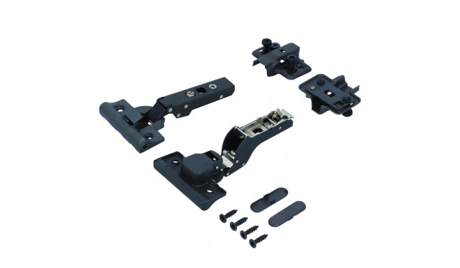 HINGE SET 35 MM 110 INSET DOORS BLACK