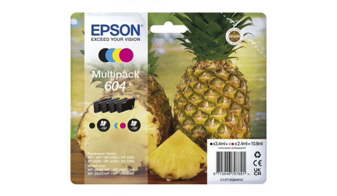 Epson T604 -mustekasettipakkaus, 4 väriä